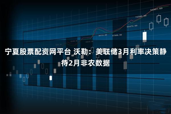 宁夏股票配资网平台 沃勒：美联储3月利率决策静待2月非农数据