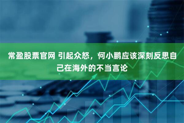 常盈股票官网 引起众怒，何小鹏应该深刻反思自己在海外的不当言论